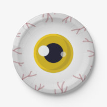 Plateau papier Eyeball Halloween Table Party