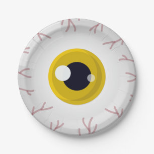 Assiettes En Carton Plateau papier Eyeball Halloween Table Party
