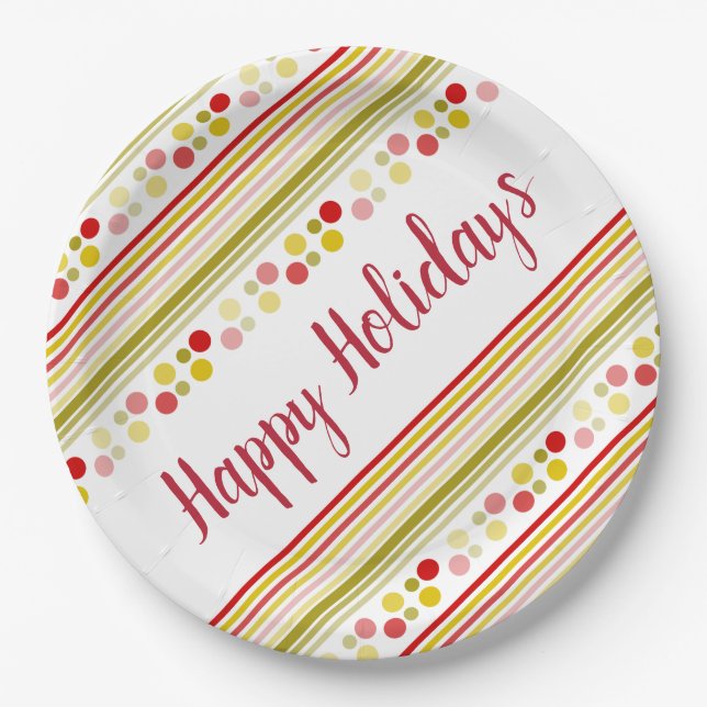 Assiettes En Carton Plates en papier design pour vacances (Devant)