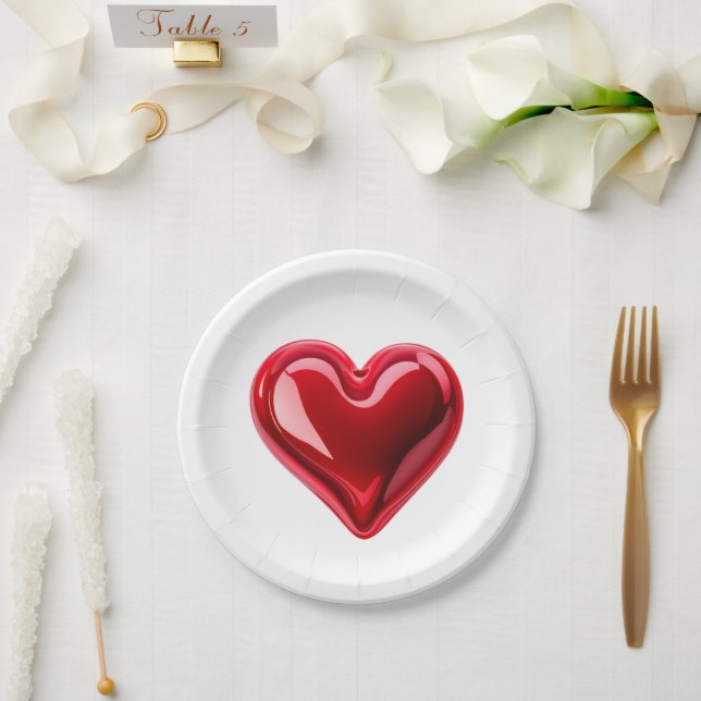 Assiettes En Carton Plates Love Party (Mariage)