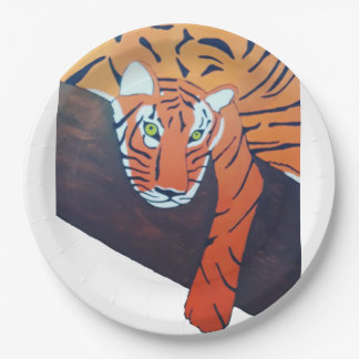 Assiettes En Carton Plato de plástico con diseño Tigre