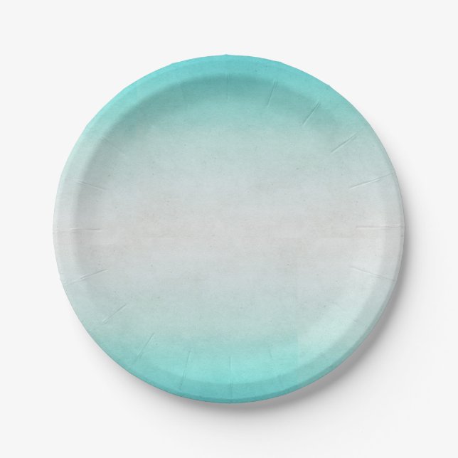 Assiettes En Carton Plats bleus d'Ombre (Devant)