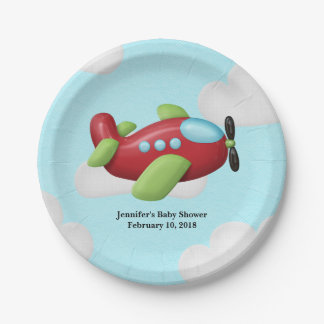 Assiettes En Carton Plats de baby shower d'avion