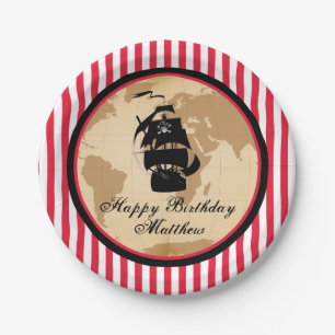 Assiettes En Carton Plats de fête d'anniversaire de pirate