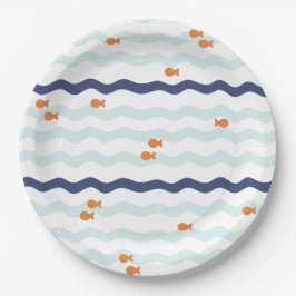 Assiettes En Carton Plats de fête d'anniversaire de poisson rouge