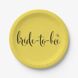 Assiettes En Carton plats de Jeune-à-abeille en soleil