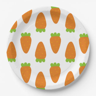 Assiettes En Carton Plats de motif de carotte