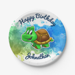 Assiettes En Carton Plats mignons de partie de tortue
