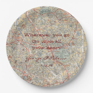 Assiettes En Carton Plats personnalisés de carte