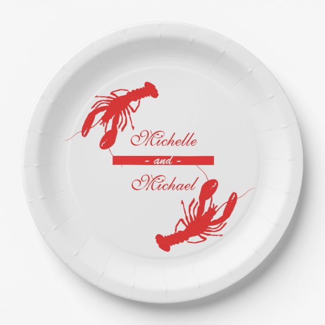 Assiettes En Carton Plats personnalisés d'événement d'ébullition (Devant)