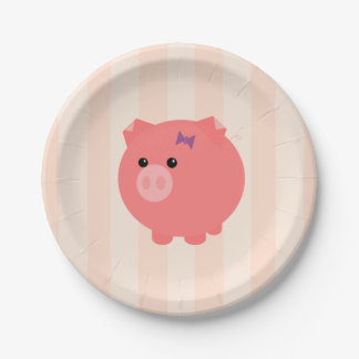 Assiettes En Carton Plats potelés d'anniversaire de porc