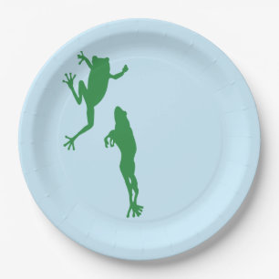 Assiettes En Carton Plats sautants de partie de grenouilles