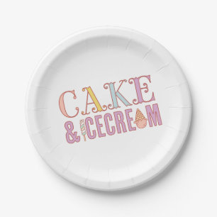 Assiettes En Carton Plats SOCIAUX de fête d'anniversaire de CRÈME