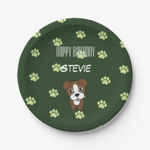 Assiettes En Carton Plats verts adorable mignons d'anniversaire de
