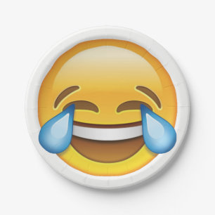 Assiettes En Carton Pleurer de rire Larmes de joie émoji