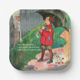 Assiettes En Carton Pluie, Pluie, Pars - Mère Goose Nurserme Rhyme