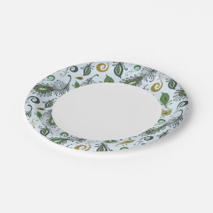 Assiettes En Carton Plumes colorées et diverses