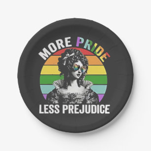 Assiettes En Carton Plus de fierté moins de préjugé LGBT Mois Gay prid
