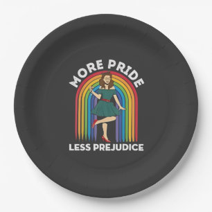 Assiettes En Carton Plus de fierté Moins de préjugé LGBT Pride Mois