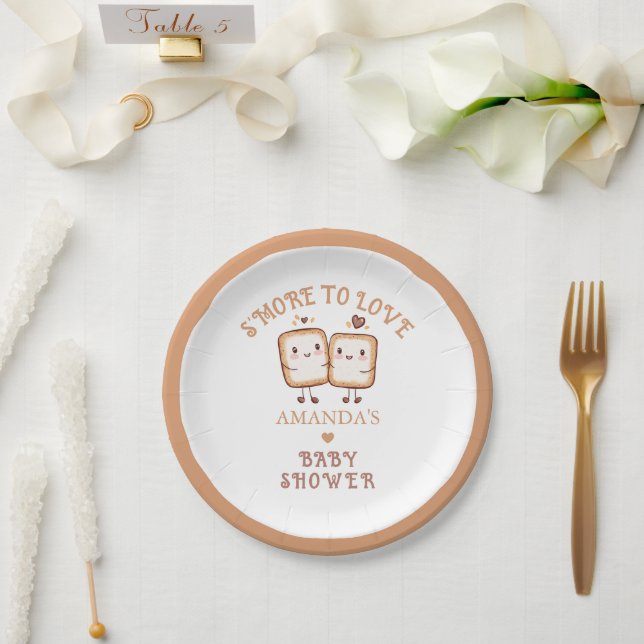 Assiettes En Carton Plutôt pour aimer le Baby shower Campfire (Mariage)