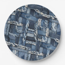 Poche Et Tresses En Denim Distressé Sombre