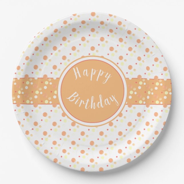 Assiettes En Carton Poche Poche Pointe Papier Motif Plaque d'Anniversa (Devant)