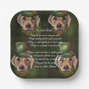 Assiettes En Carton Poésie Labrador Retriever