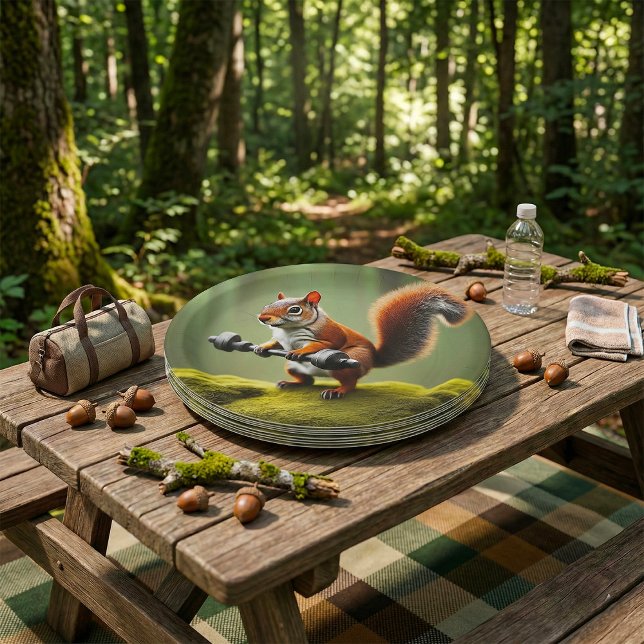 Assiettes En Carton Poids de levage des écureuils (Créateur téléchargé)