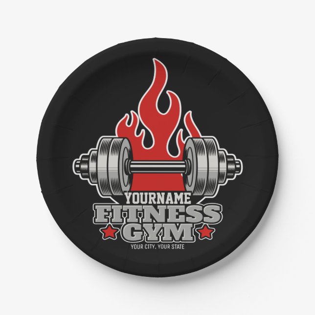 Assiettes En Carton Poids Personnalisé Levant Dumbbell Fitness Gym (Devant)
