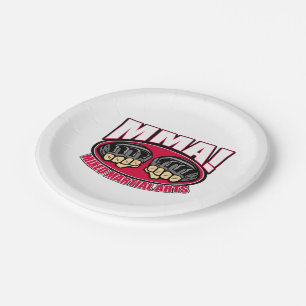 Assiettes En Carton Poings de MIXED MARTIAL ART