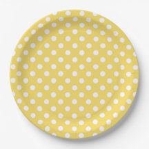 Pointe Polka jaune et blanc