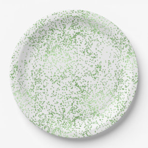 Assiettes En Carton Points Confetti de menthe