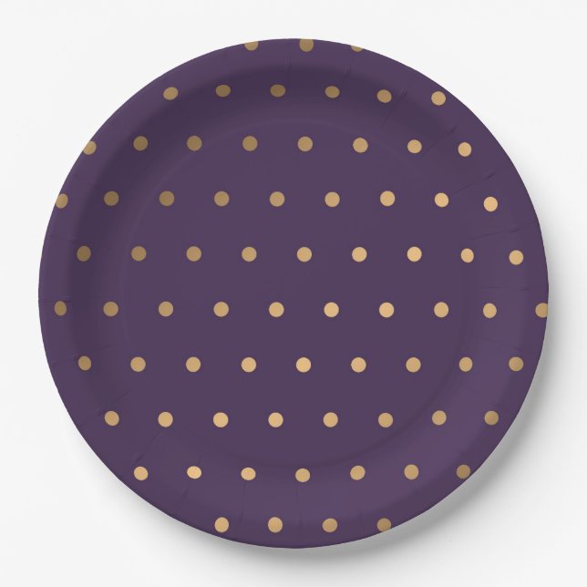 Assiettes En Carton Points Motif 18 (Devant)