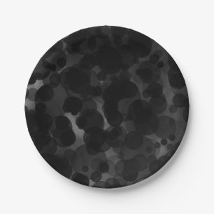 Assiettes En Carton Points noirs et blancs Faveur personnalisée de fêt