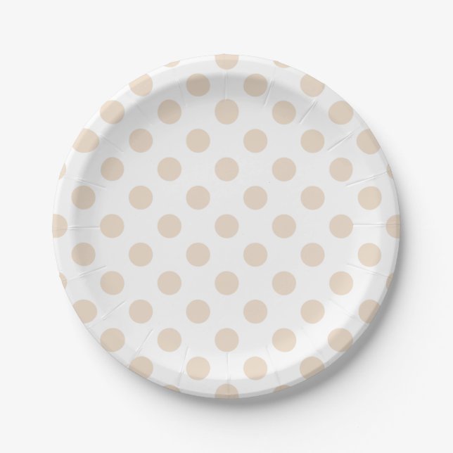 Assiettes En Carton Pois bronzage (Devant)