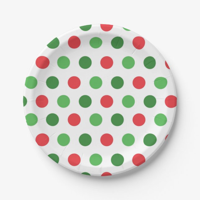 Assiettes En Carton Pois de Noël (Devant)