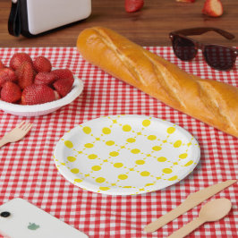 Assiettes En Carton Pois Jaunes, Motif Polka Dot, Points, Pots