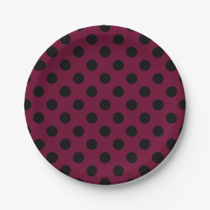 Assiettes En Carton Pois noirs en Bourgogne