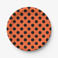 pois noirs en orange