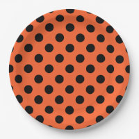 pois noirs en orange