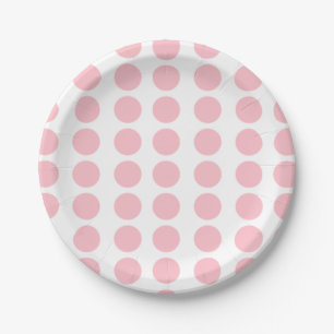 Assiettes En Carton Pois rose