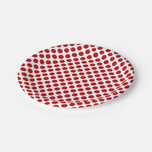 Assiettes En Carton Pois rouges