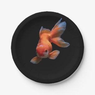 Assiettes En Carton Poisson coloré Imprimé à l'aide de plaques de papi