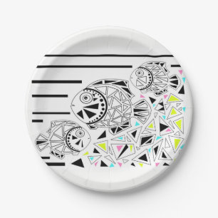 Assiettes En Carton Poisson. Horoscope.