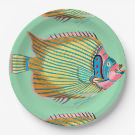 Assiettes En Carton Poissons de fantaisie avec le Français