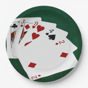 Assiettes En Carton Poker Hands - Haute Carte - King