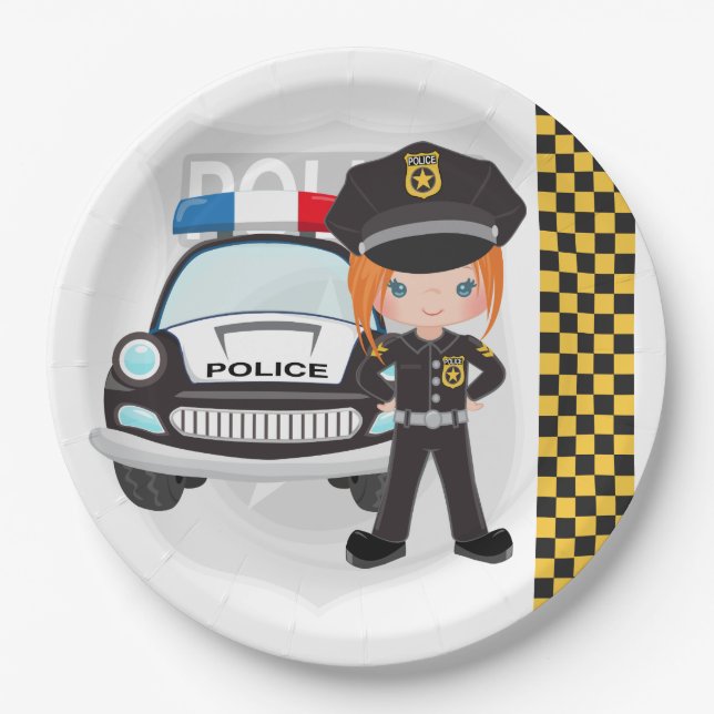 Assiettes En Carton Police (Devant)