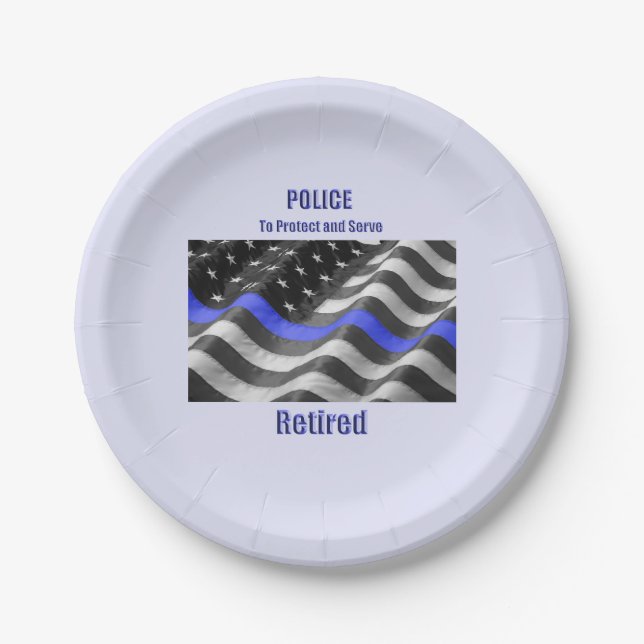 Assiettes En Carton Police (Devant)