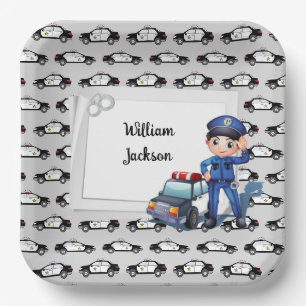 Assiettes En Carton Police pour enfants