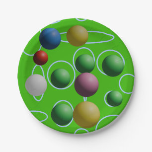 Assiettes En Carton Polka Spheres Light Green Festive Party